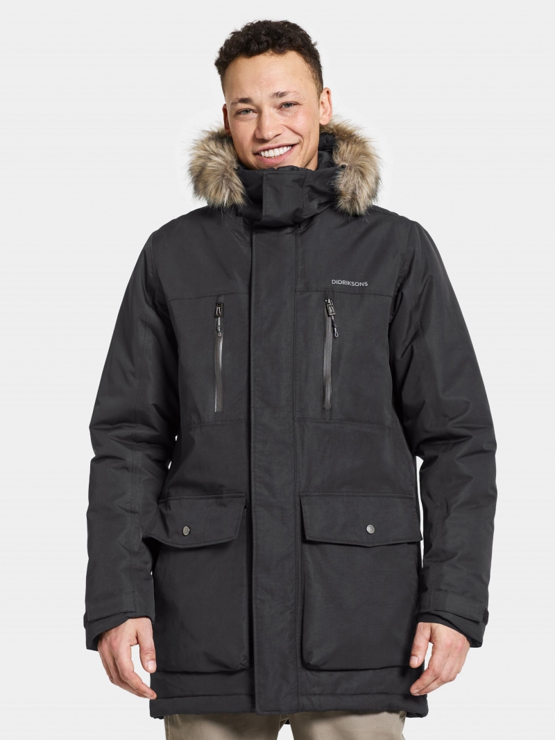 Didriksons Marco Parka Black Kenmar Camping