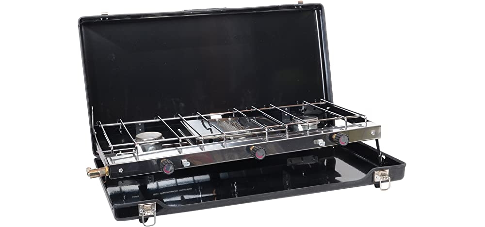 go-system dynasty trio - folding double burner and grill
