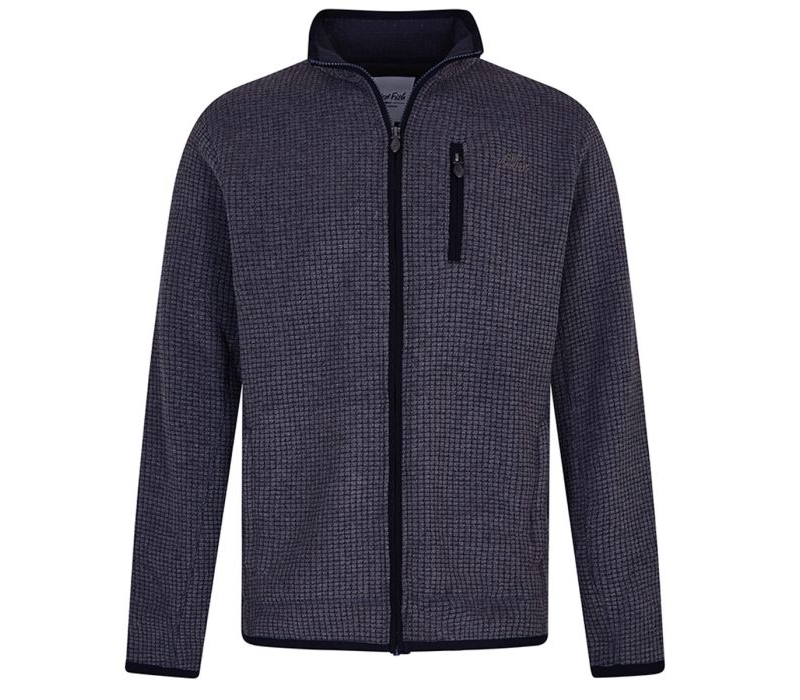 weird fish rossten eco full zip grid fleece 