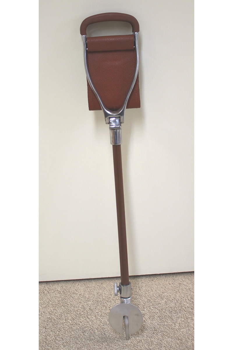 classic canes - tan leather seat stick