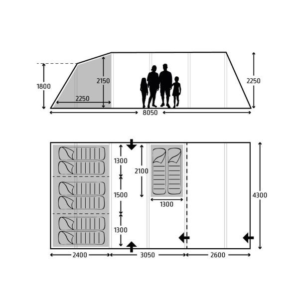 Kampa Studland 8 Package Deal 