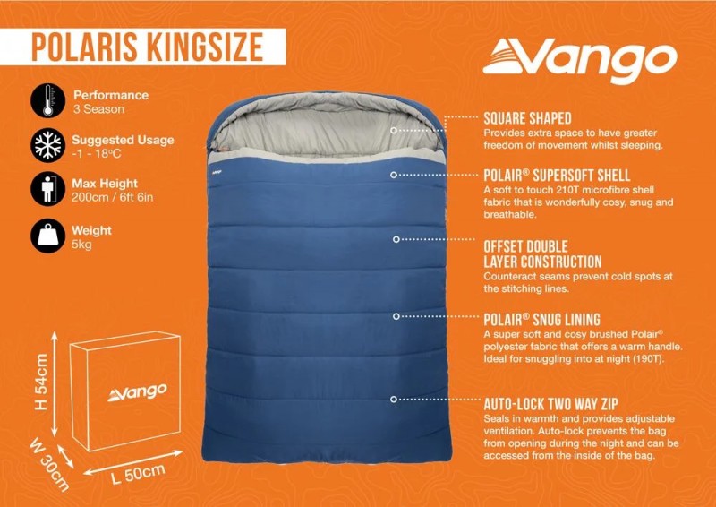 Vango - Polaris King Large Double Sleeping Ba