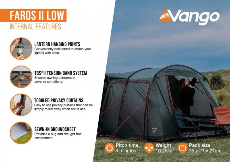 Vango Faros II Low - Lightweight Poled Drive 