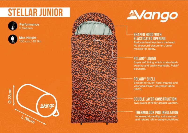 Vango - Stella Junior Sleeping Bag Dragons 