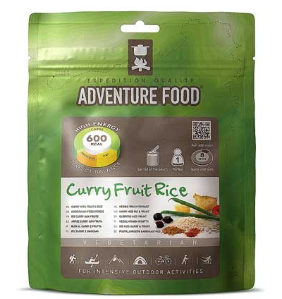 adventure food vegetarian curry fruit & rice
