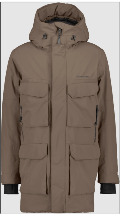 didriksons drew parka mocca brown 